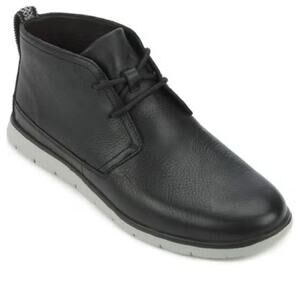 UGG Men's Freamon Grain Leather Desert Boots Black Size 9.5 Office Preppy Casual